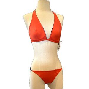 La Perla Reversible 2 Piece Swim Suit Color: Purple / Orange Size: 8 800133C
